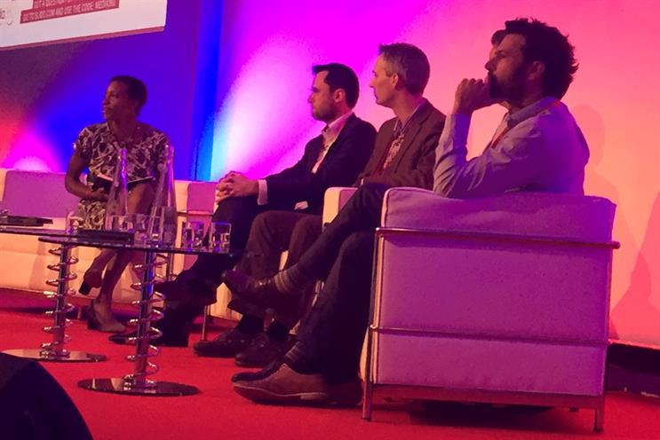 Media360: Gemma Charles (left) chairs the panel