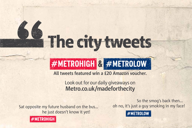 Metro: launches a Twitter campaign