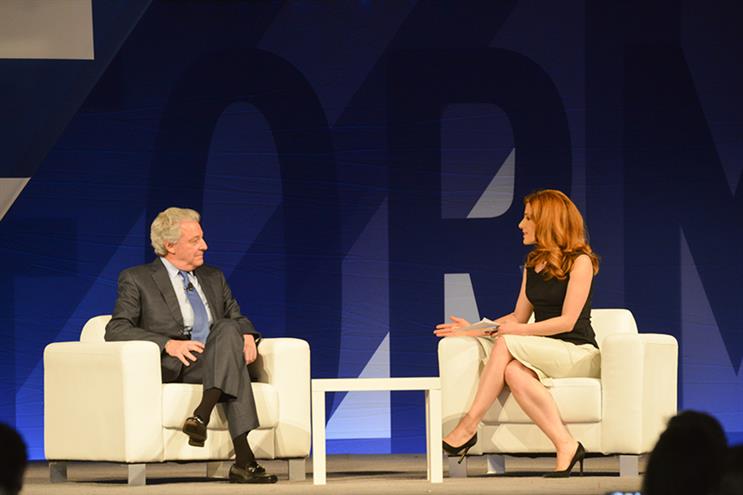Roth (l) speaking at the 4A's Transformation conference in April