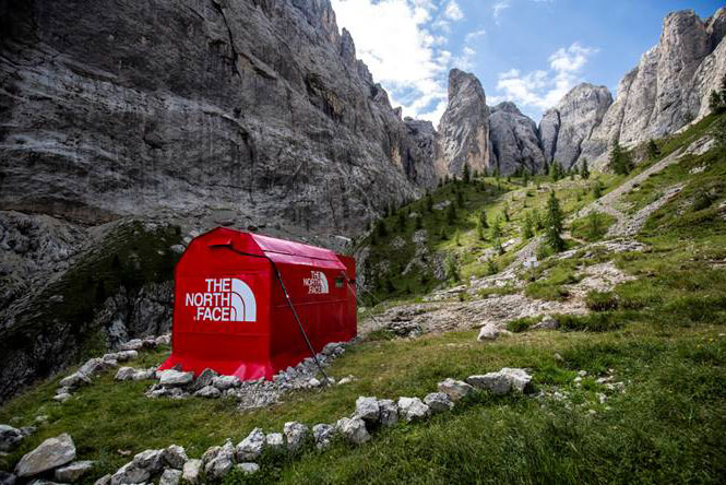 The North Face creates pop-up store in Italian Alps