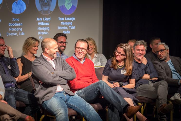 Oystercatchers Club: ad agency bosses took part in the debate, such as Iris' Ian Millner (front row, left) and Total Media's Tom Laranjo (centre)