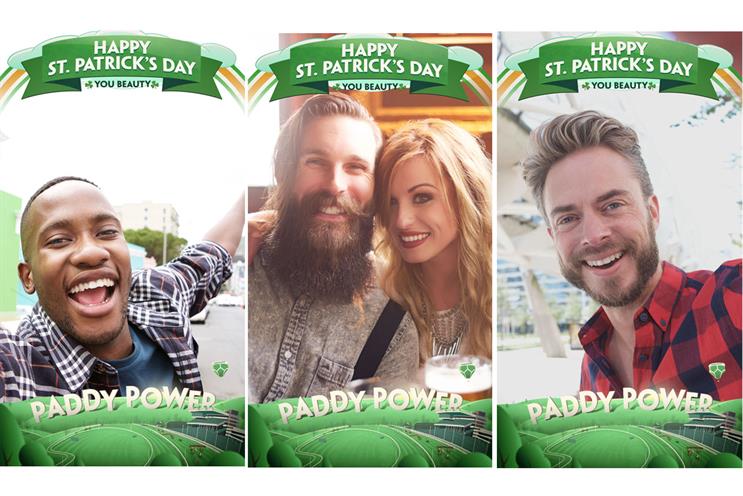 PaddyPower is a brand that's earned a following on Snapchat