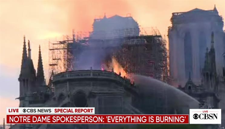 Notre Dame: live streams of the fire were available on YouTube