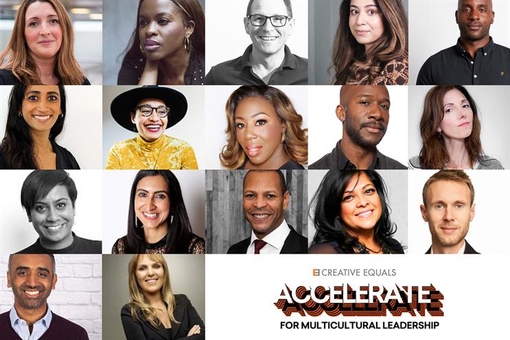 Creative Equals panel includes: Lengthorn, Sarpong, Robinson, Siddiqi, Davis, Alder, Abbassi, Amoah, Myers-Lamptey, Beale, Matadeen, Turner, Carter, Robb, Hutchison, Patel, Santos Farhat