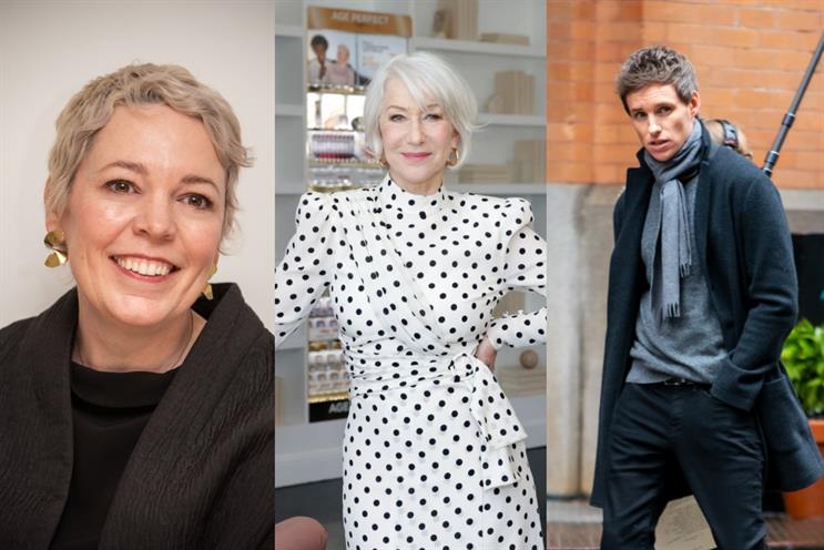 M&S stars: Olivia Colman, Helen Mirren, Eddie Redmayne (Images: Getty)