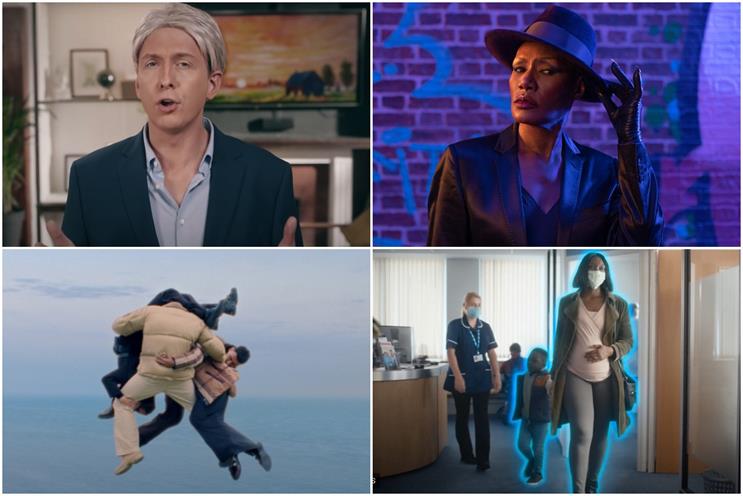 In this week's podcast, we review ads from (clockwise from top left) Channel 4, Barclaycard, the government and Burberry