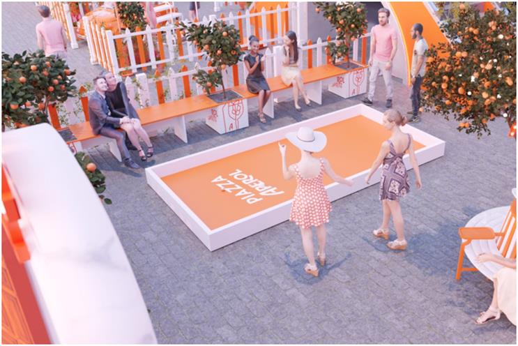 Aperol: experience features a bocce pitch