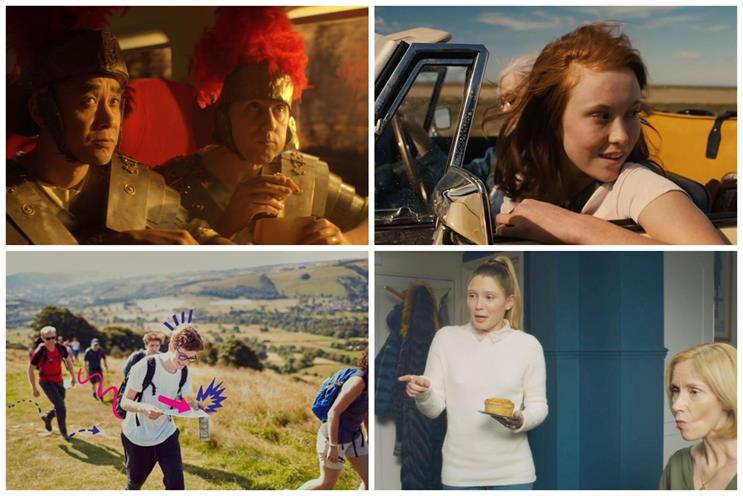 Clockwise from top left: LNER, M&S, Pukka Pies and NCS
