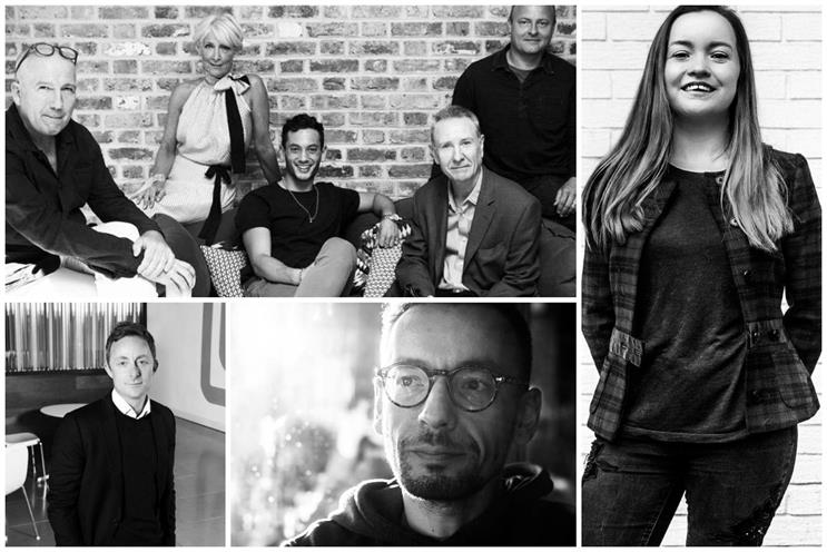 Clockwise from top left: Dye, Arnold, Waksman, Edwards, Dutton, Callow, Nikiforidis and Bardega
