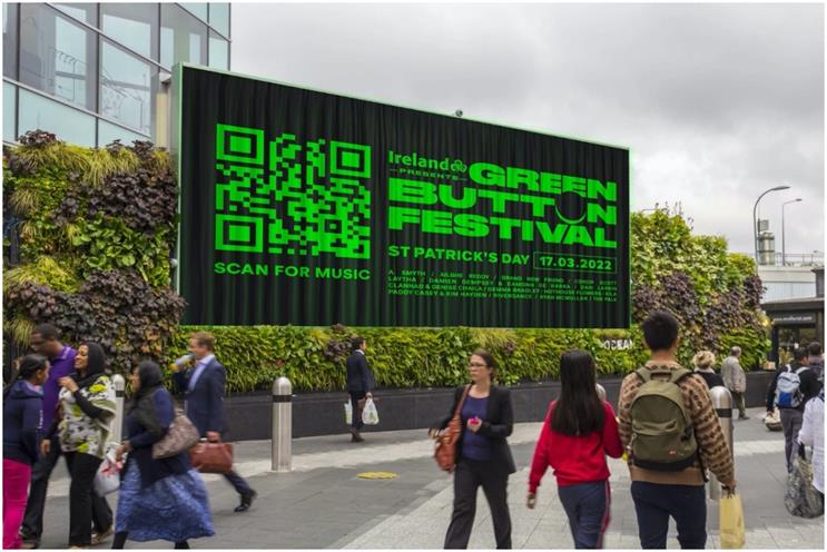 Tourism Ireland: QR codes can be scanned to access the entertainment 