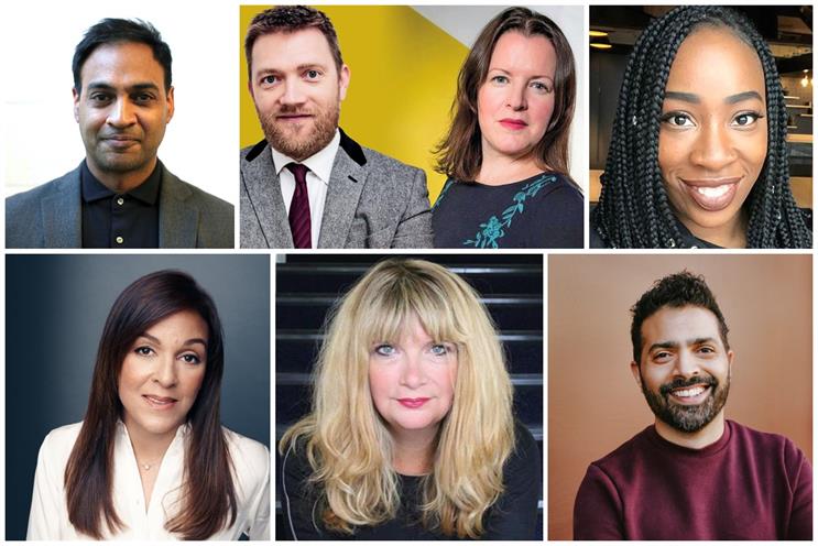 Clockwise from top left: Patel, Pearson, Cartwright, Garry, Tariq, Bullard, Halliwell