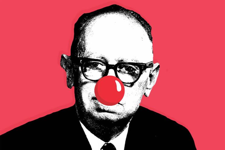 Leo Burnett: hallowed founder of his eponymous agency sporting a red nose