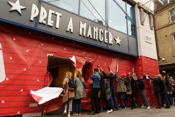 Pret 'donates marketing to charity' for Christmas