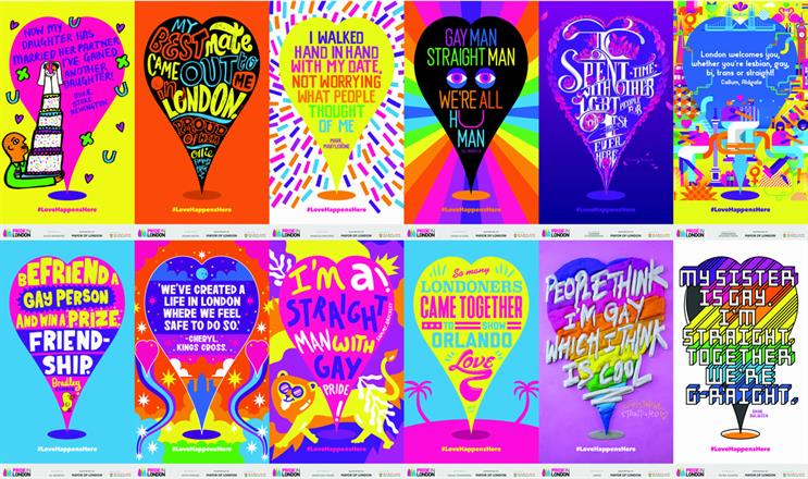 Pride outdoor campaign will fill London with colourful stories of love and affirmation