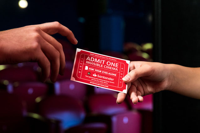 Santander creates 'invisible cinema' to highlight data fraud