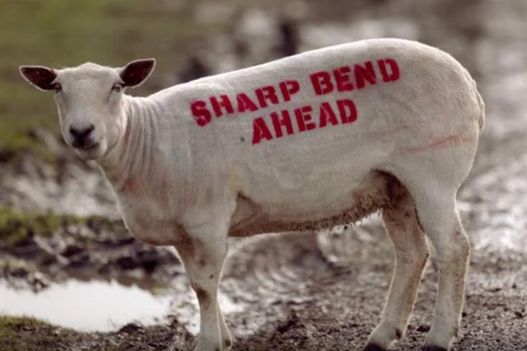 Think! turned sheep into road safety messages in campaign