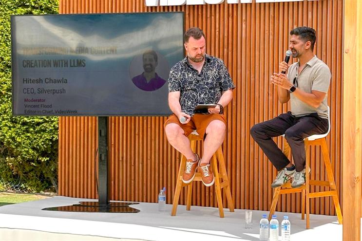 Hitesh Chawla (right) at the Cannes Lions International Festival of Creativity  