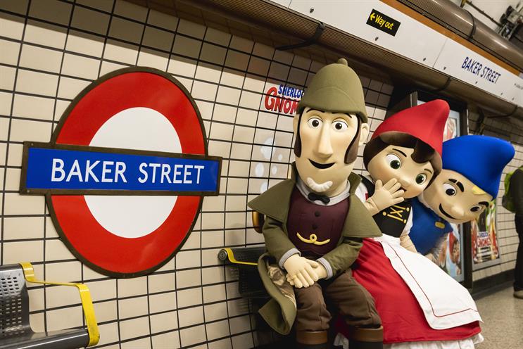 Sherlock Gnomes take over Baker Street tube