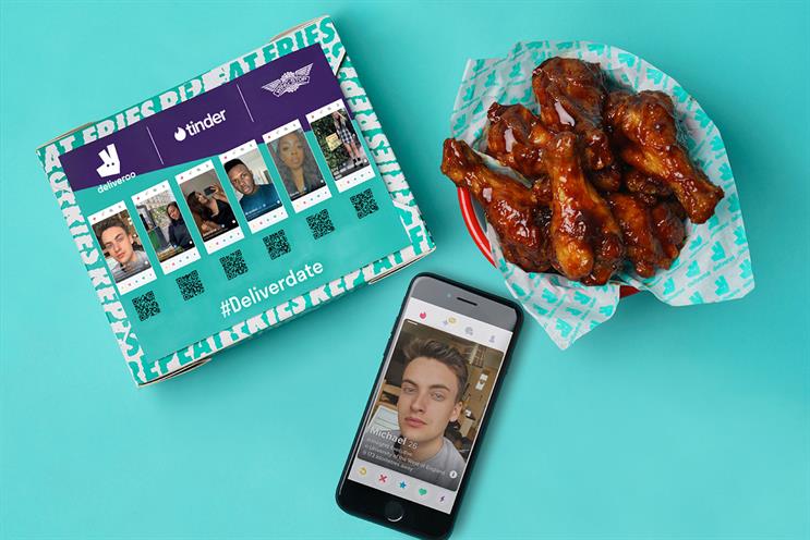Tinder: Deliveroo customers can opt-in to the dating service 