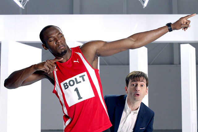 Virgin Media: brand ambassadors Usain Bolt and  David Tennant 