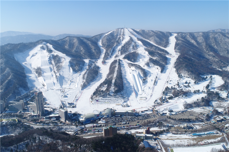 Bokwang Snow Park, site of the freestyle skiing and snowboarding events