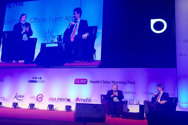 Steve Wozniak (left): speaks at the World Business Forum