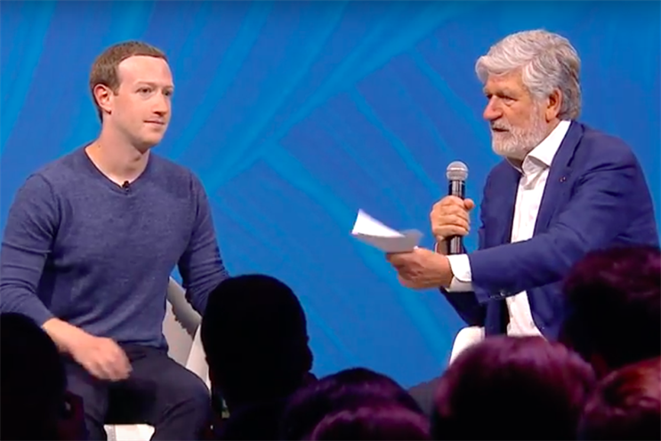 Zuckerberg (left) with Levy