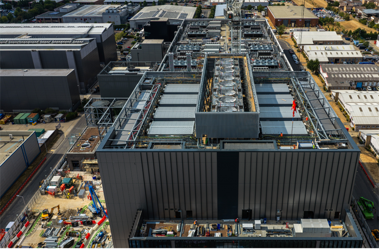 An aerial view of an under-construction data centre (pic credit: Carl Court/Getty Images)