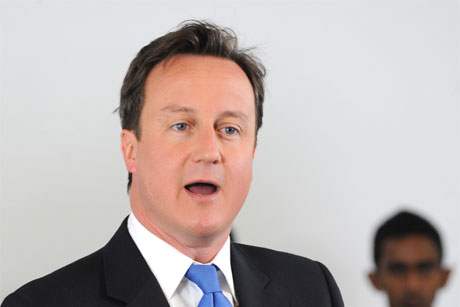 Lost for words: David Cameron had to cancel his speech on Europe
