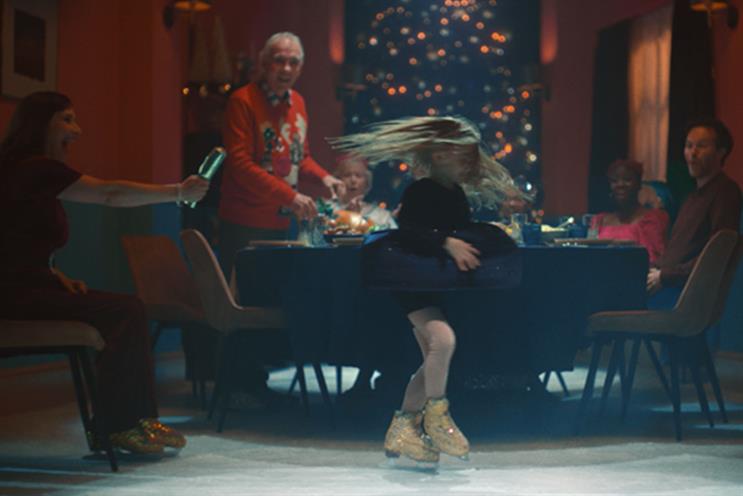 Asda swaps leaping for ice skating in Christmas ad