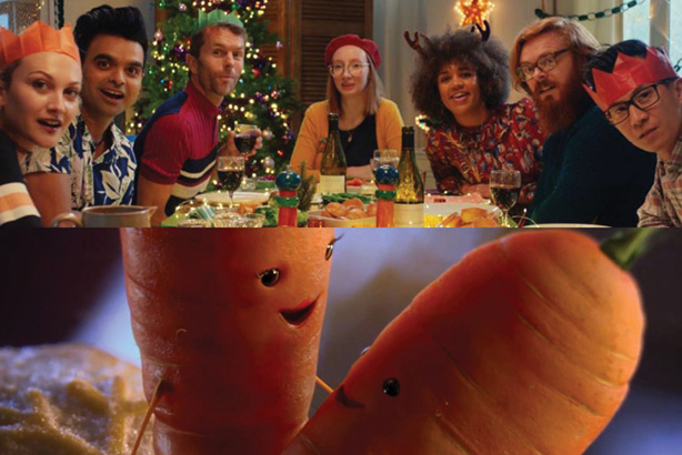 Lidl (above) celebrates Christmas quirks, while Aldi creates Kevin the Carrot sequel 