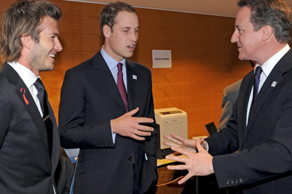 Ambassadors: Beckham, Prince William and Cameron