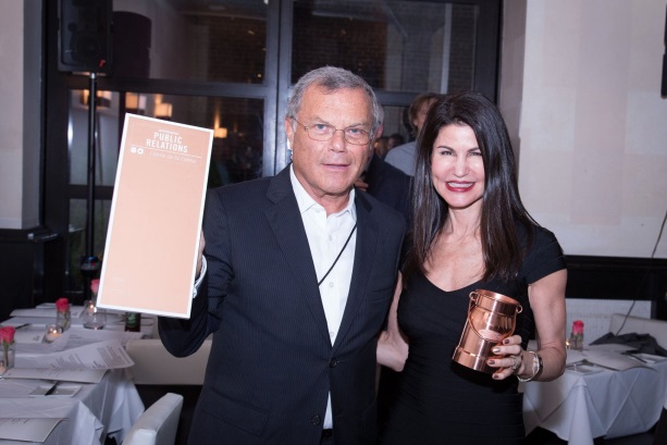 Imperato celebrates with Sorrell at WPP internal awards in 2015 (Source: C&W Facebook page).