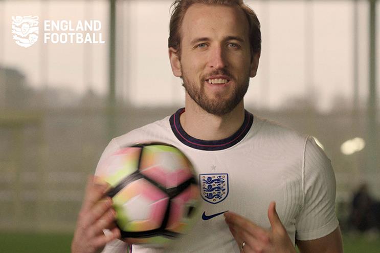England captain Harry Kane at The FA's launch of England Football earlier this year