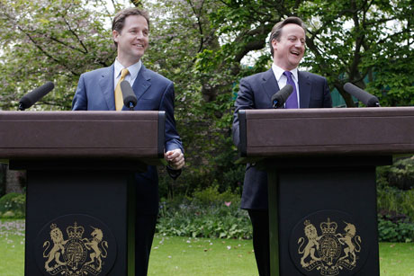 Plans: Nick Clegg and David Cameron agreed to regulate lobbying (Credit: Christopher Furlong/Getty Images Europe)