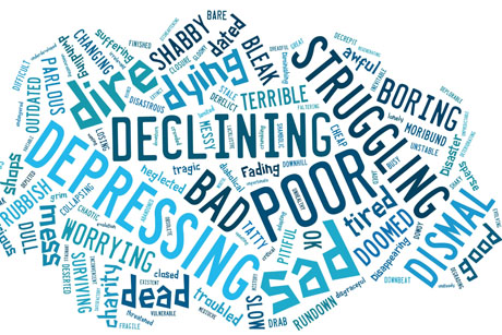 Shopping around: OnePoll's word cloud depicts public opinion on the state of the high street