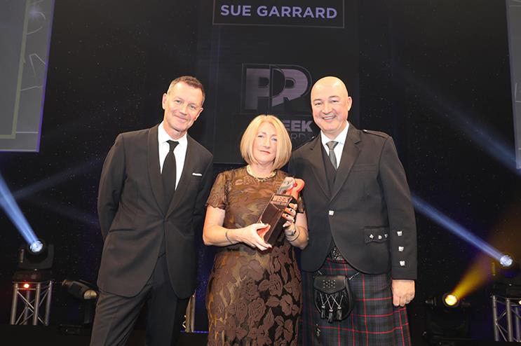 Sue Garrard, with Danny Rogers (left) and Alan Jope