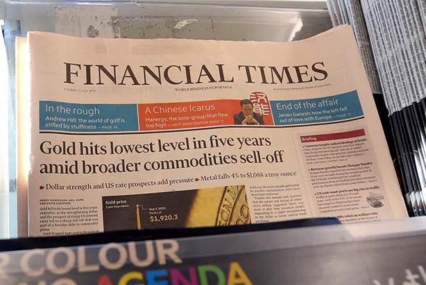Financial Times: Sold to Nikkei (Credit: Chris Ratcliffe/Bloomberg via Getty Images)