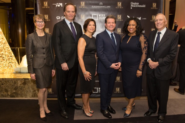 PRWeek's 2018 Hall of Fame honorees accept their awards on Monday night (Pic: Erica Berger).