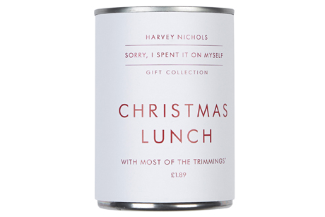 Ironic gifts: The Harvey Nichols Christmas Lunch in a Tin