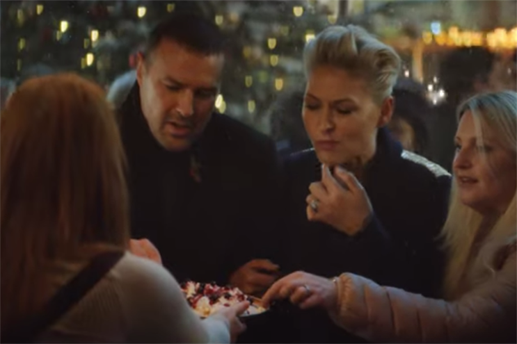 Paddy McGuinness and Emma Willis sample Christmas markets for M&S