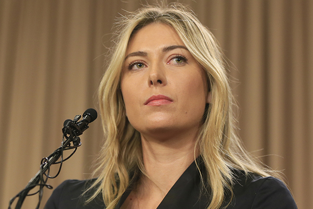 Top spin: Sharapova's big annoucement on 7 March (Credit: Damian Dovarganes/AP/Press Association Images)