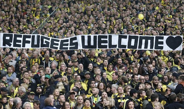German football fans: The country has taken the lead in welcoming refugees