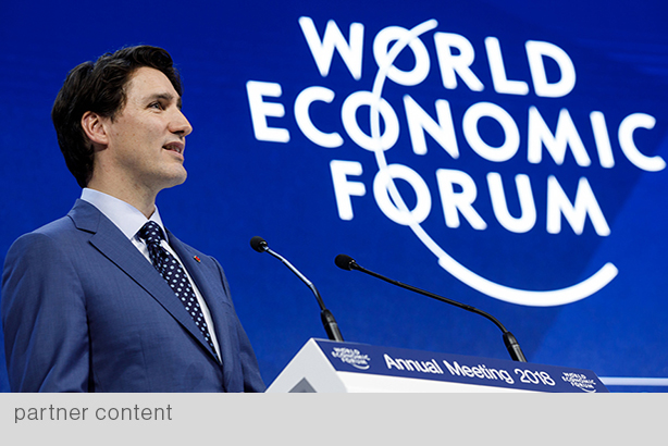 At his 2018 World Economic Forum address, Canadian Prime Minister Justin Trudeau emphasized the importance of corporate social responsibility. (Photo courtesy of pm.gc.ca)