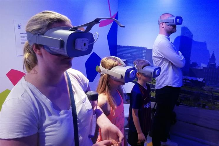 Residents and fans take a virtual tour of the stadium