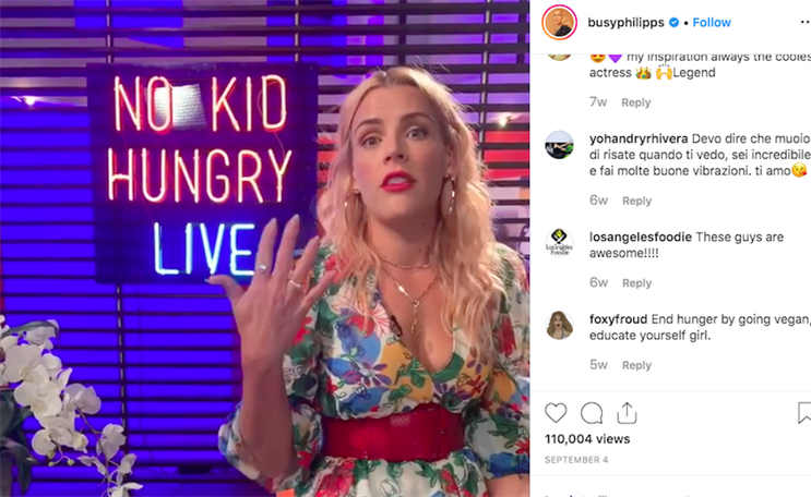 What happened when Busy Philipps hosted No Kid Hungry's live telethon