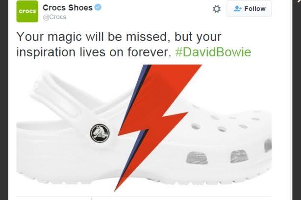Crocs bows to critics, deletes David Bowie tribute tweet