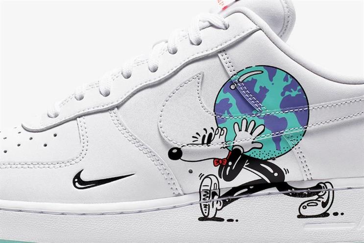An Earth Day-themed shoe from Nike.