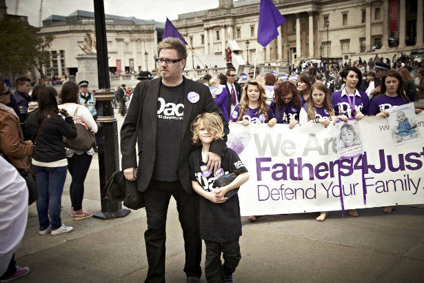 Fathers4Justice founder O'Connor and his son Archie