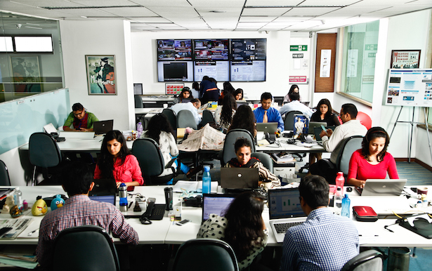The GBM Live newsroom in Gurgaon